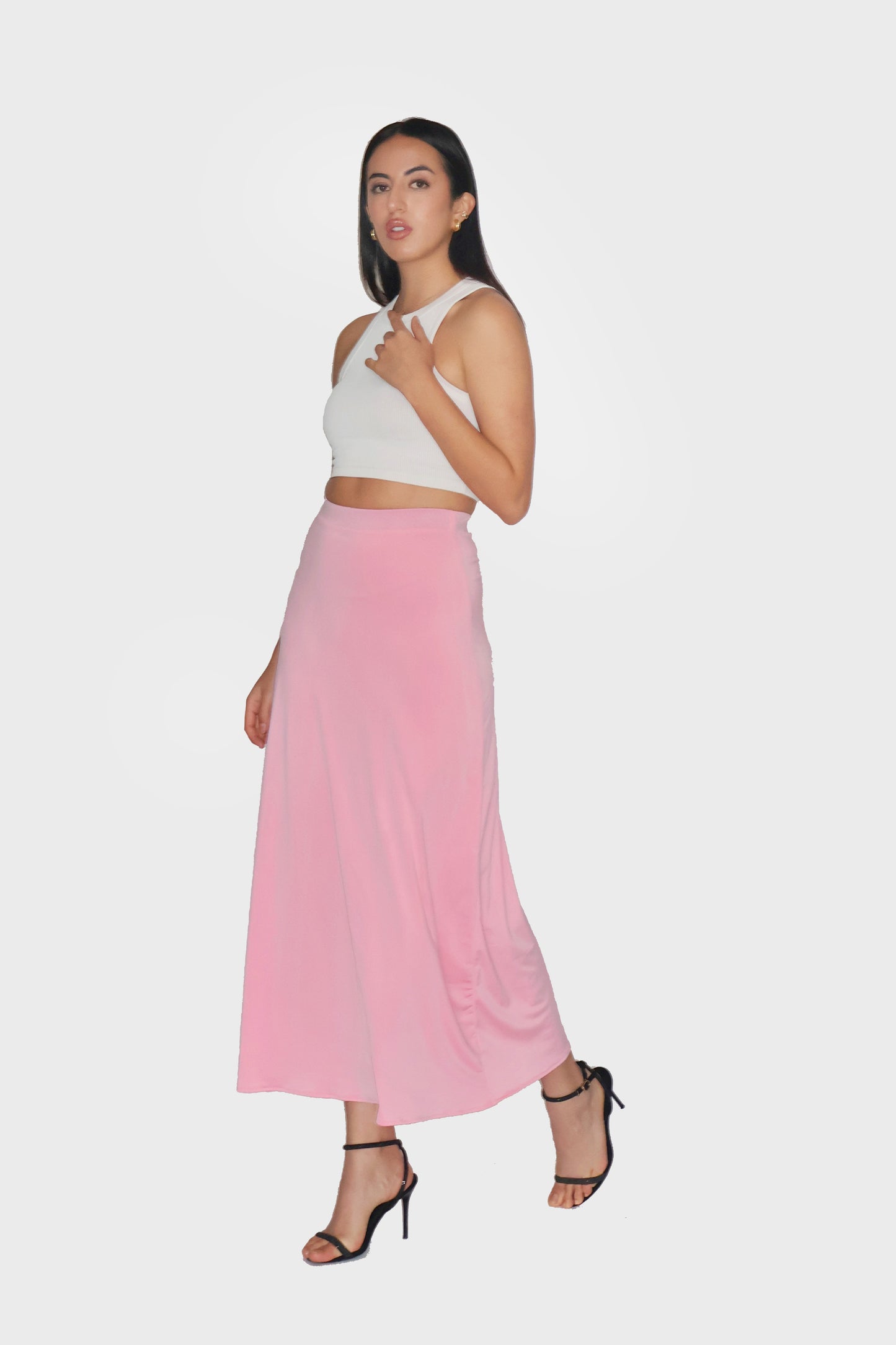 Pink Maxi Skirt - Cedar Skirt (Flamingo)
