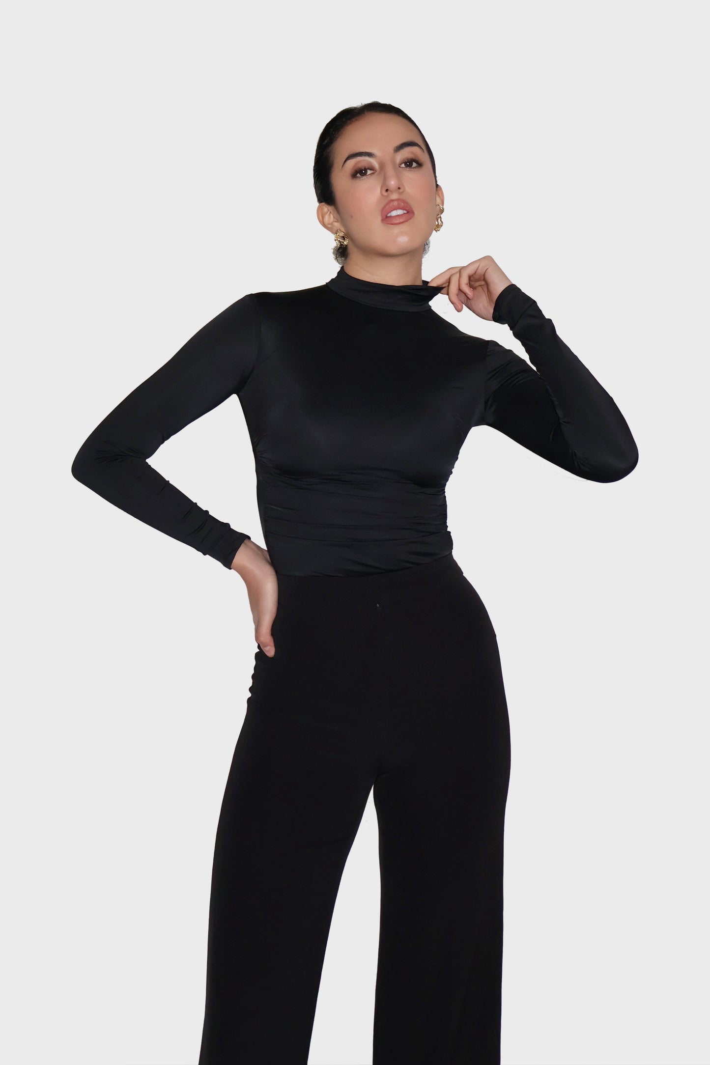 Black Turtleneck Bodysuit - Birch Bodysuit (Onyx)