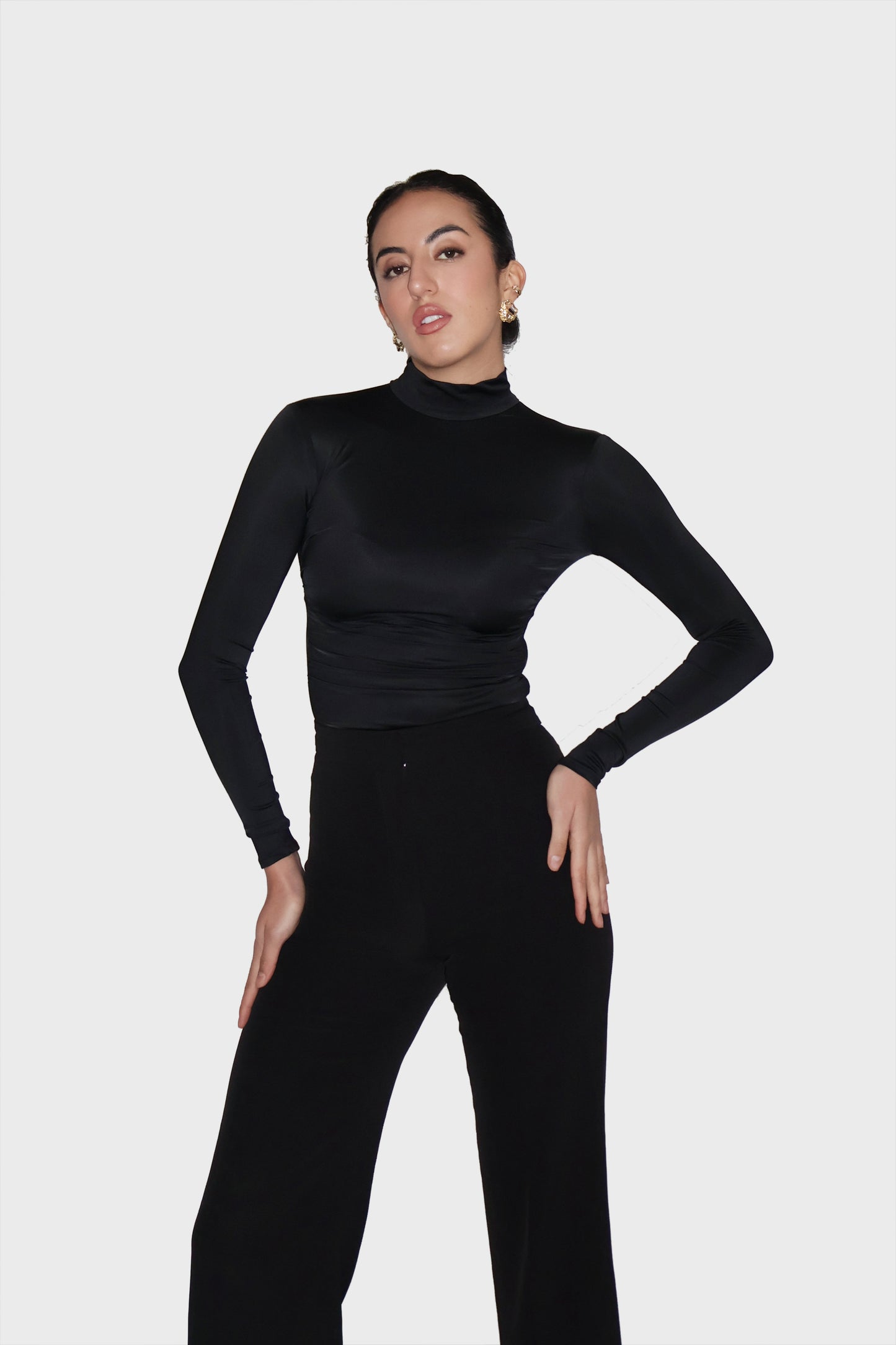 Black Turtleneck Bodysuit - Birch Bodysuit (Onyx)