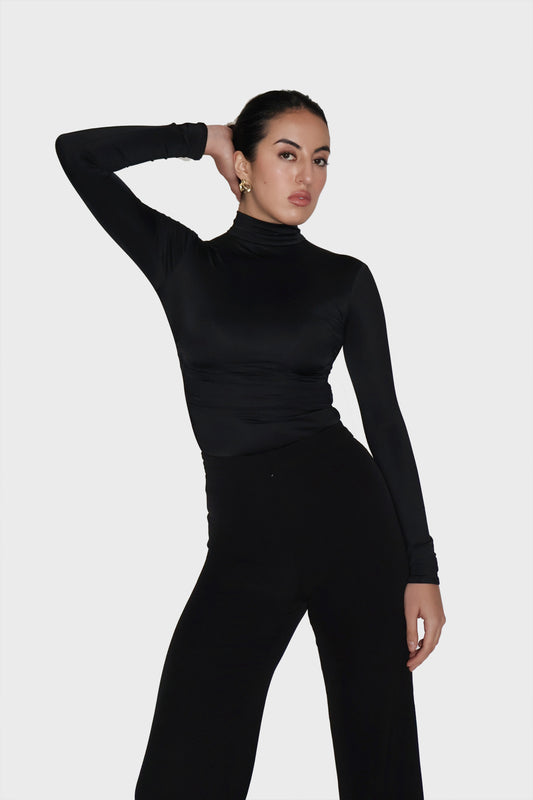 Black Turtleneck Bodysuit - Birch Bodysuit (Onyx)