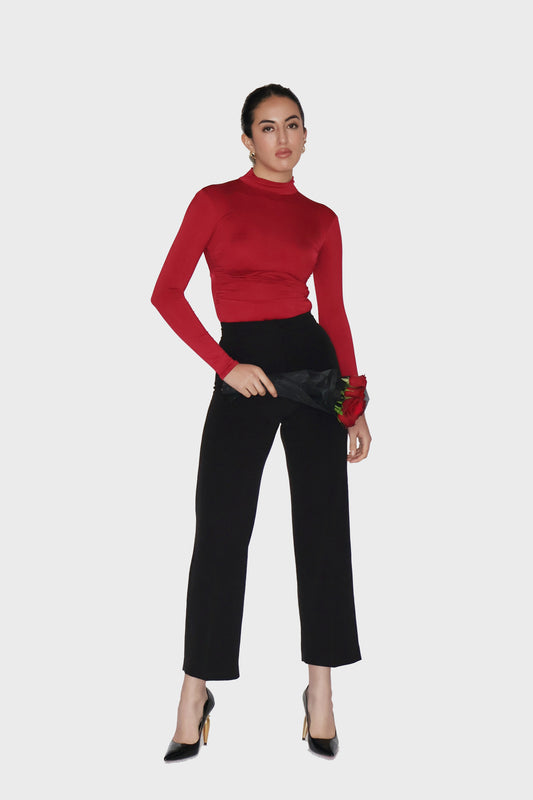 Red Turtleneck Bodysuit - Birch Bodysuit (Cherry)