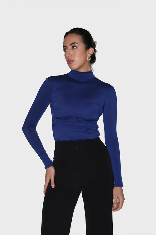 Blue Turtleneck Bodysuit - Birch Bodysuit (Navy)