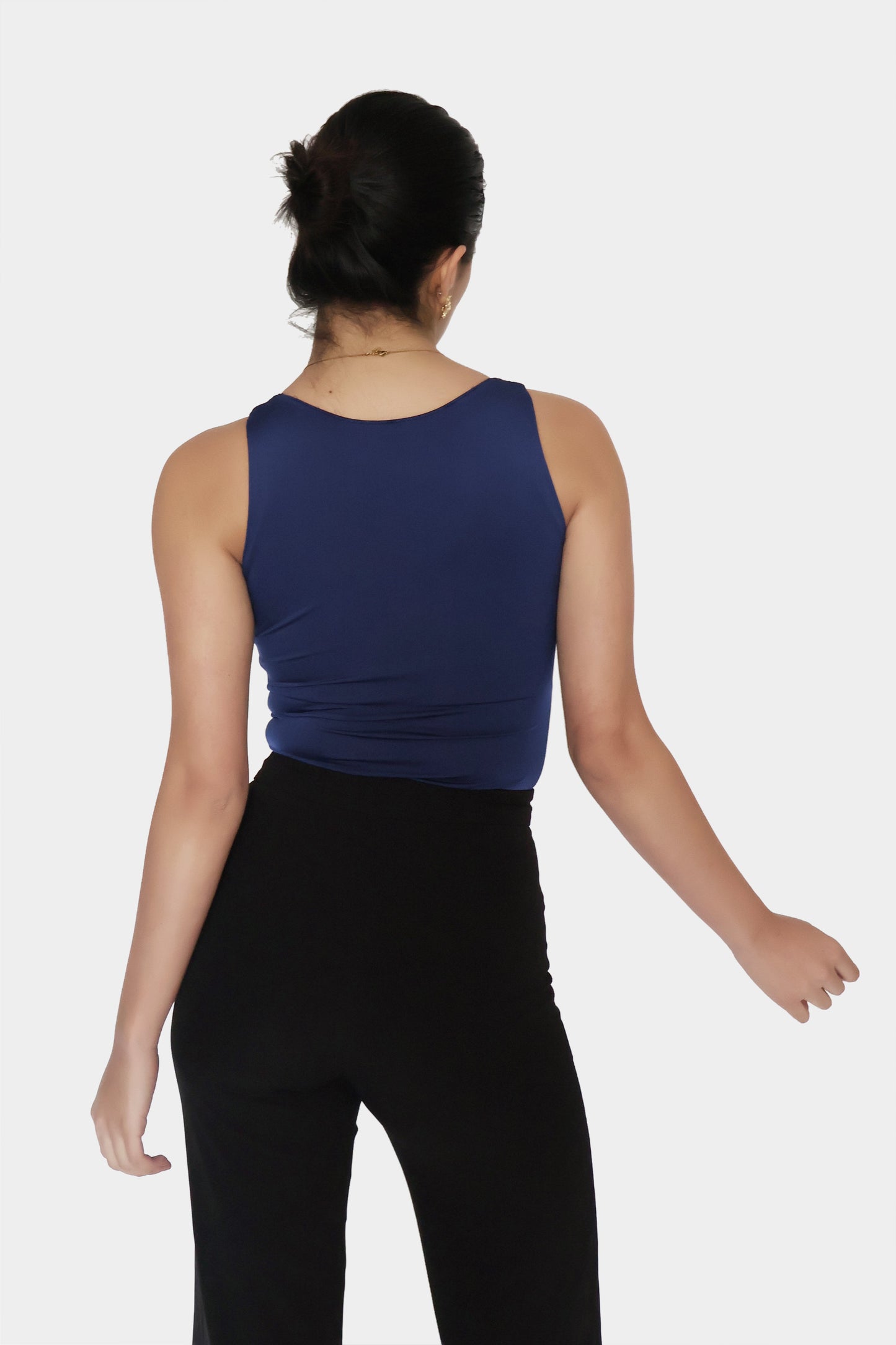 Blue Boat Neck Bodysuit - Fern Bodysuit (Navy)