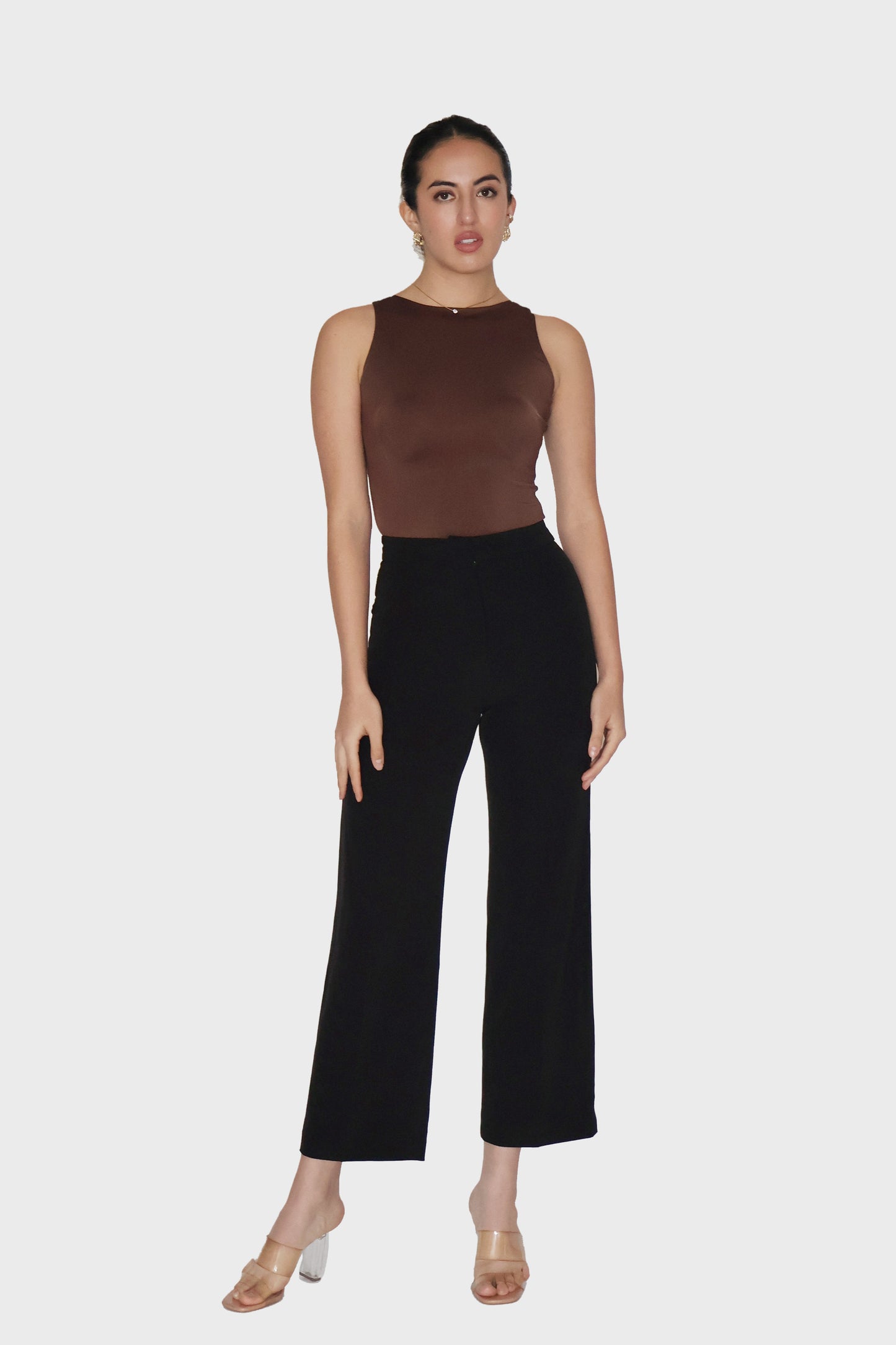 Brown Boat Neck Bodysuit - Fern Bodysuit (Coco)