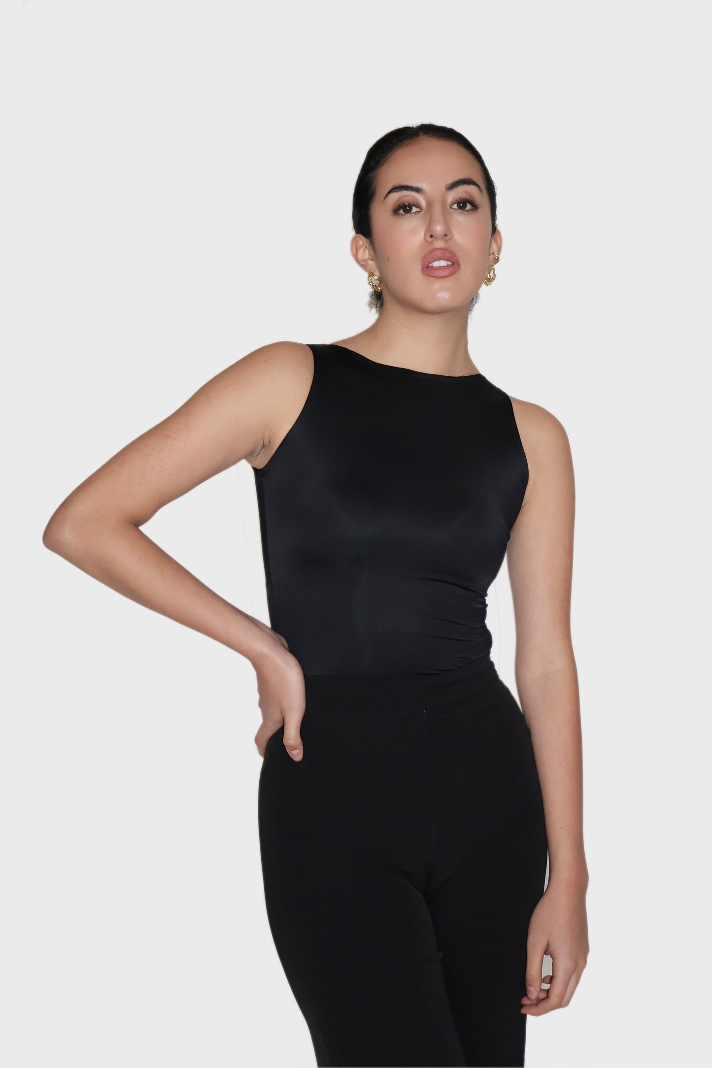 Black Boat Neck Bodysuit - Fern Bodysuit (Onyx)