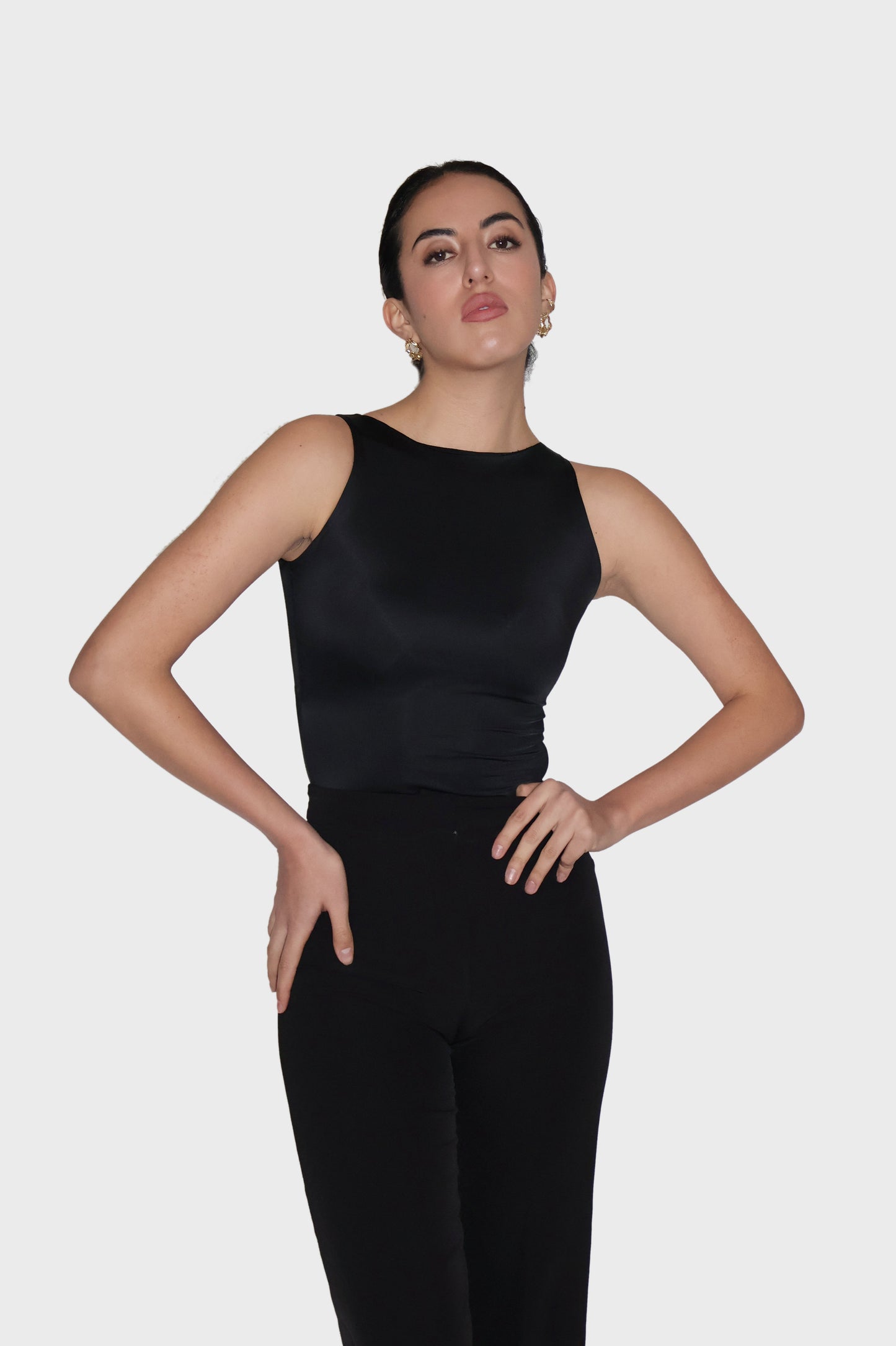 Black Boat Neck Bodysuit - Fern Bodysuit (Onyx)