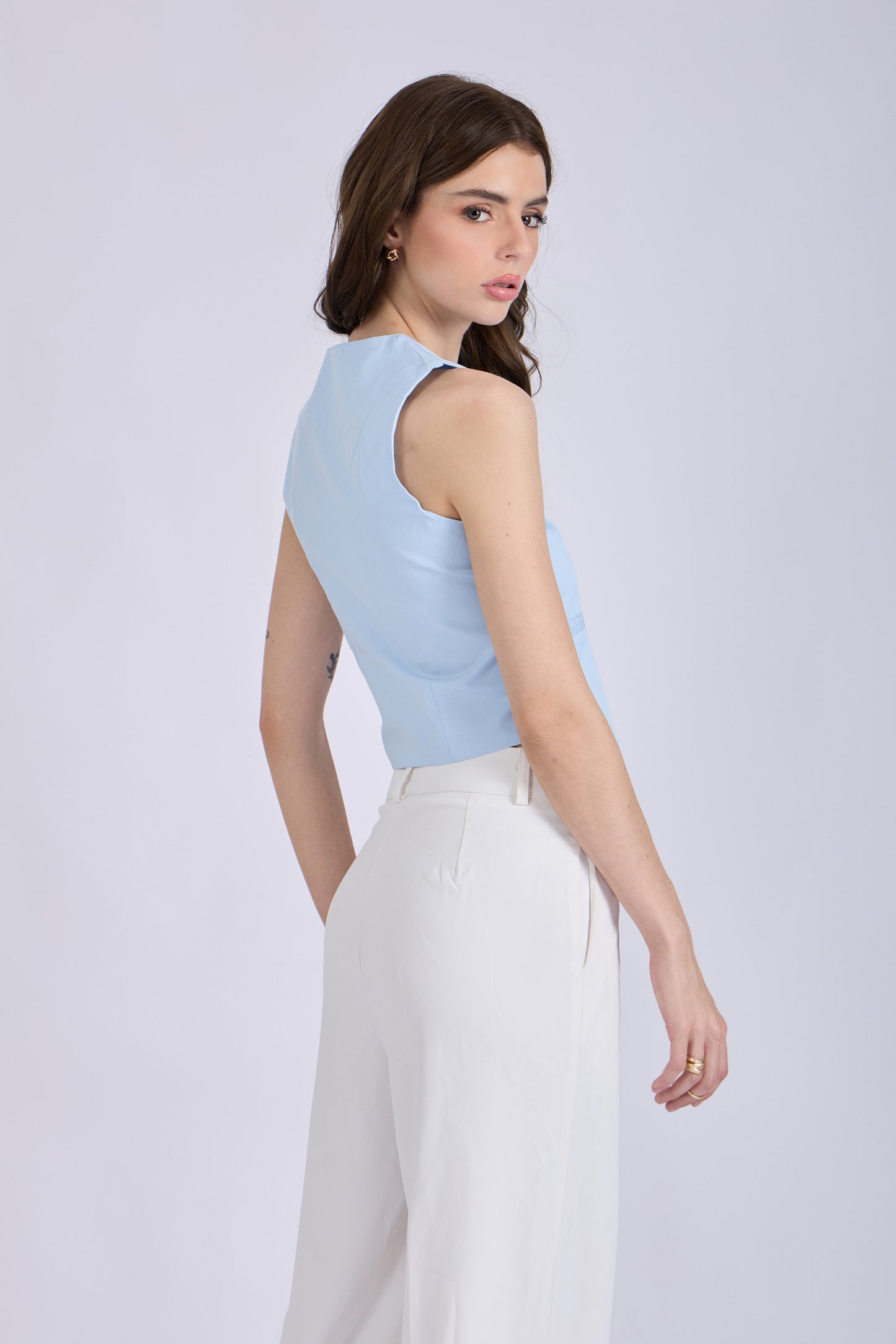Sky Asymmetrical Waistcoat – CLAY