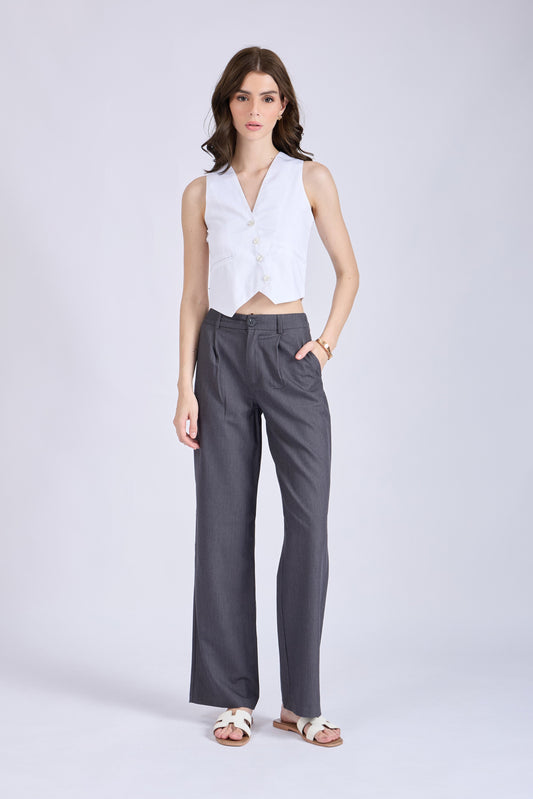 Dove Asymmetrical Waistcoat – CLAY