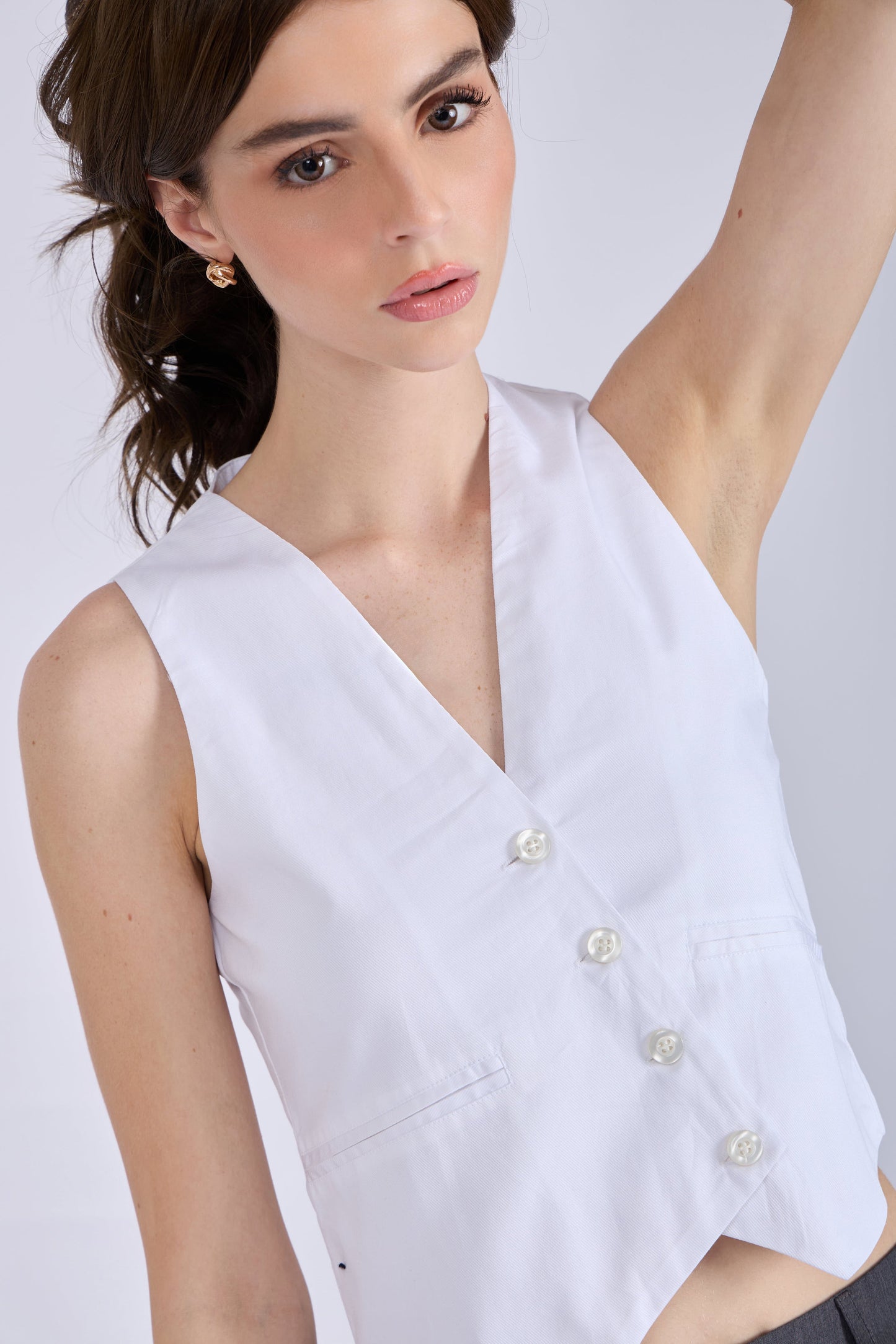 Dove Asymmetrical Waistcoat – CLAY