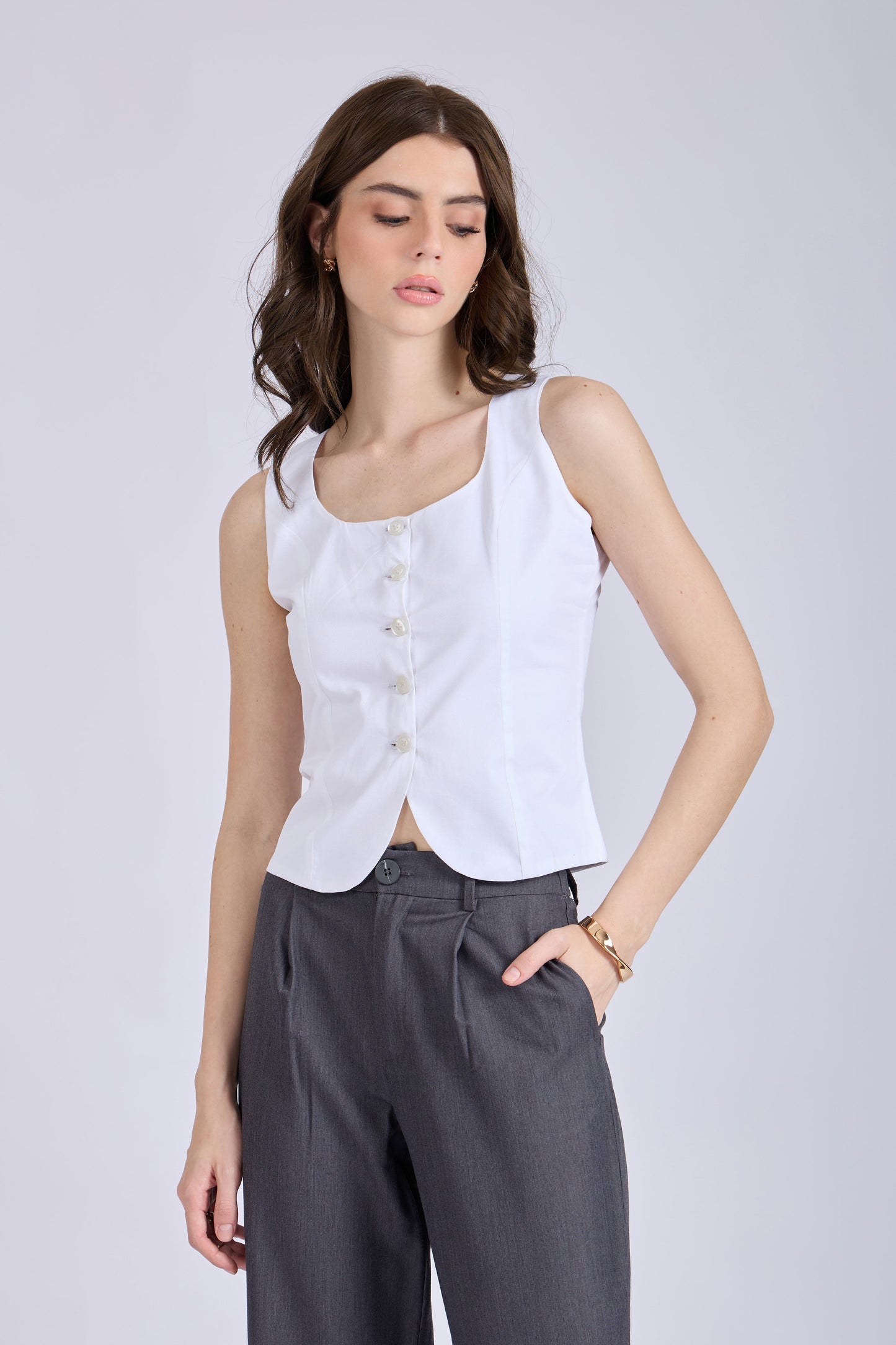 Dove Square Neck Waistcoat – ASTER