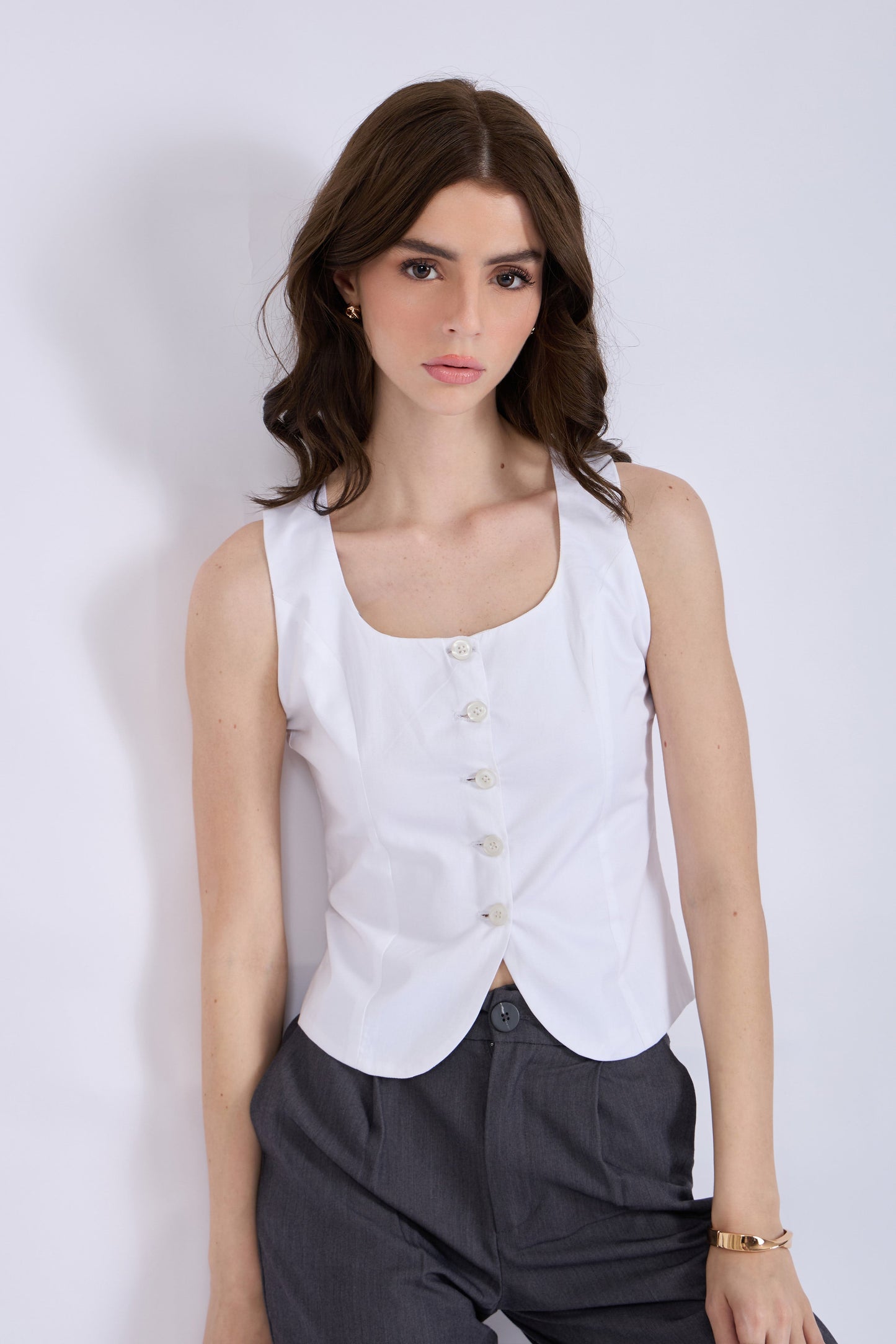 Dove Square Neck Waistcoat – ASTER