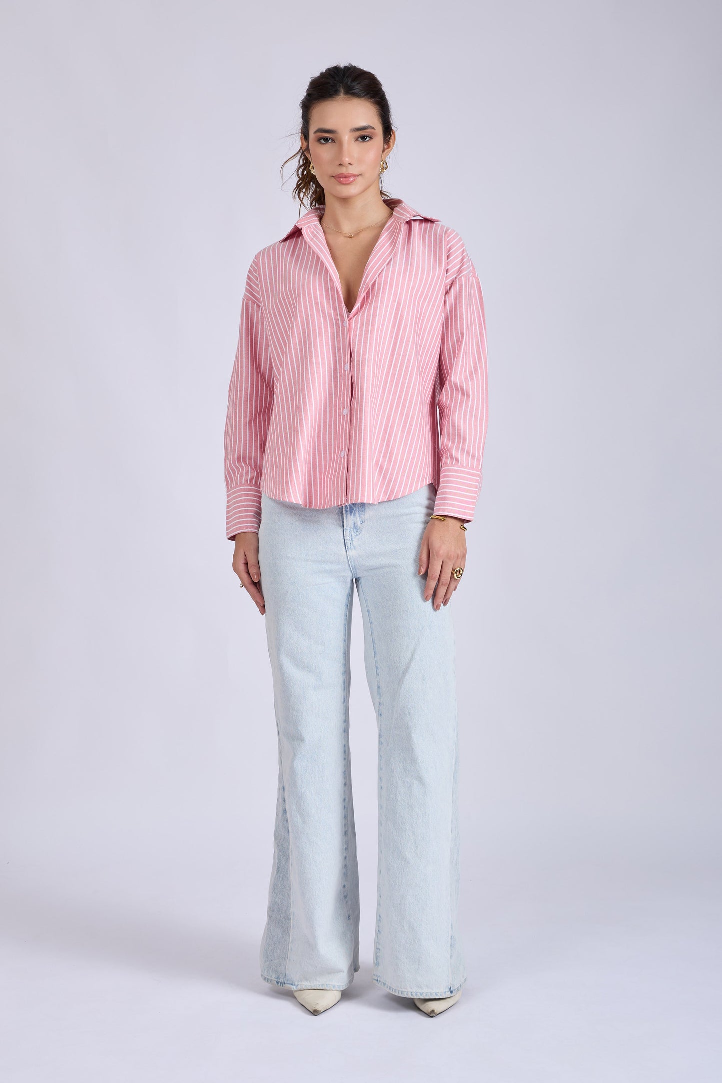 Red Striped Oversized Shirt – CANVA