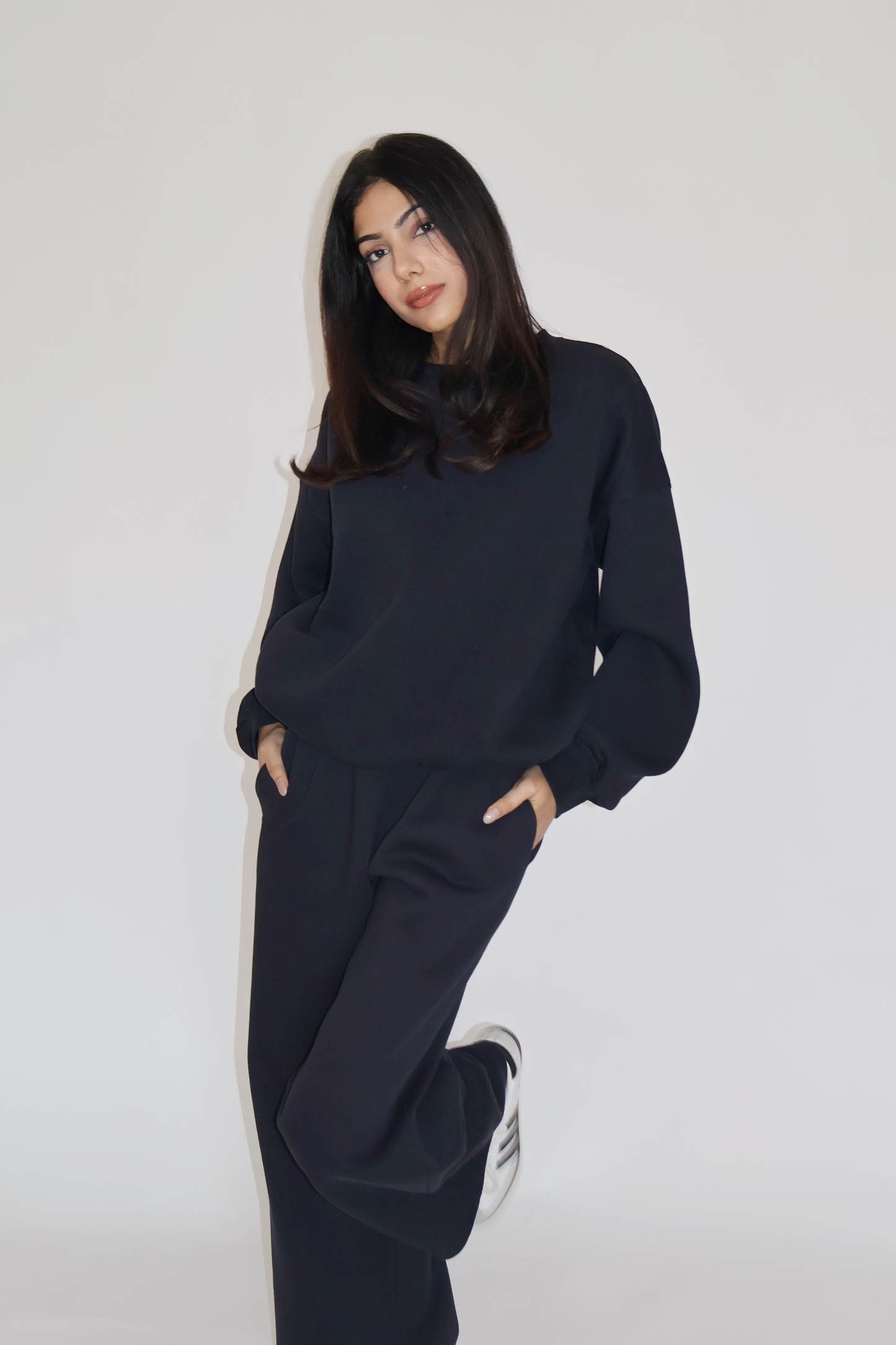 CREWNECK CO-ORD SET - (Navy)