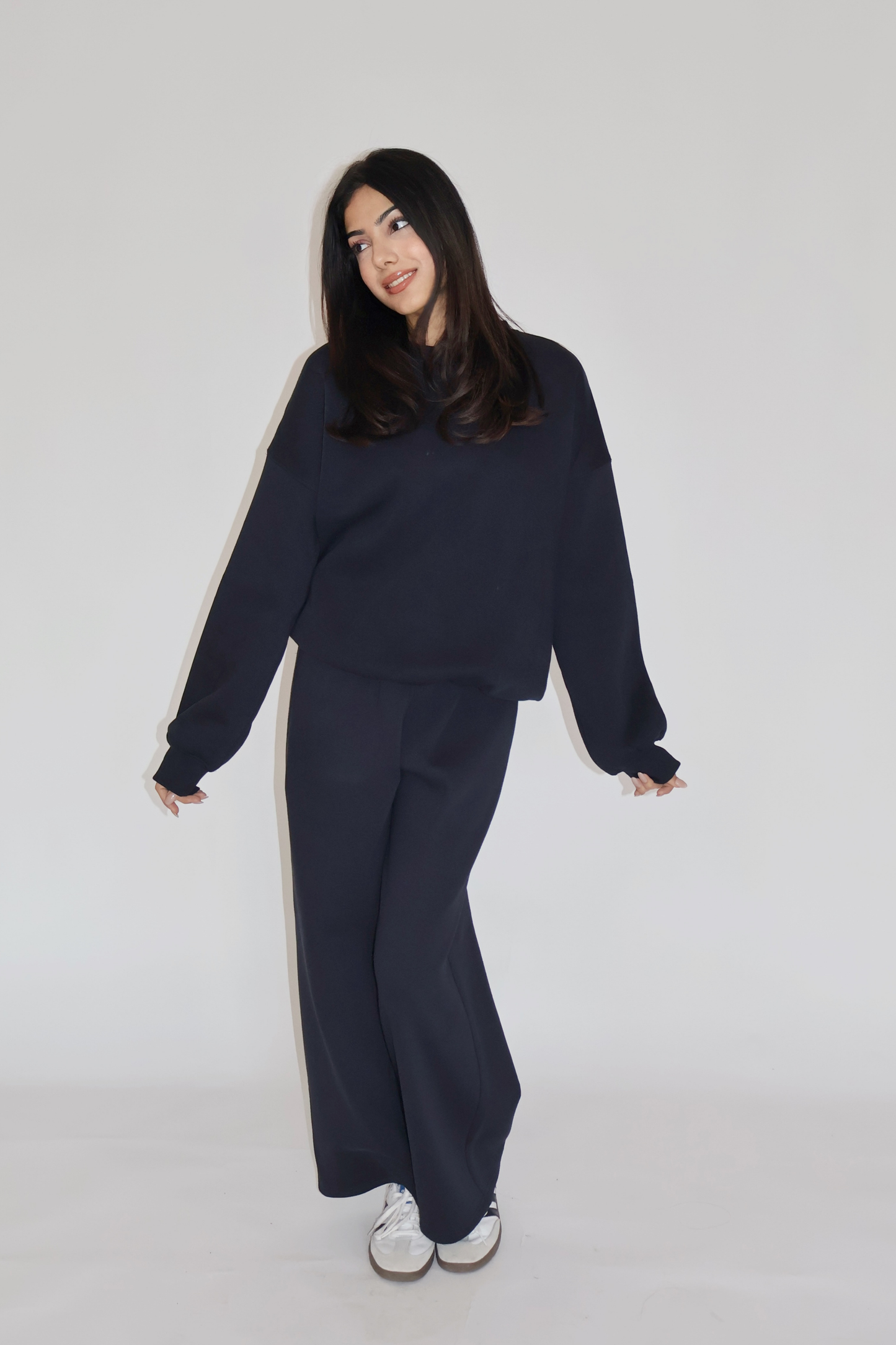 CREWNECK CO-ORD SET - (Navy)