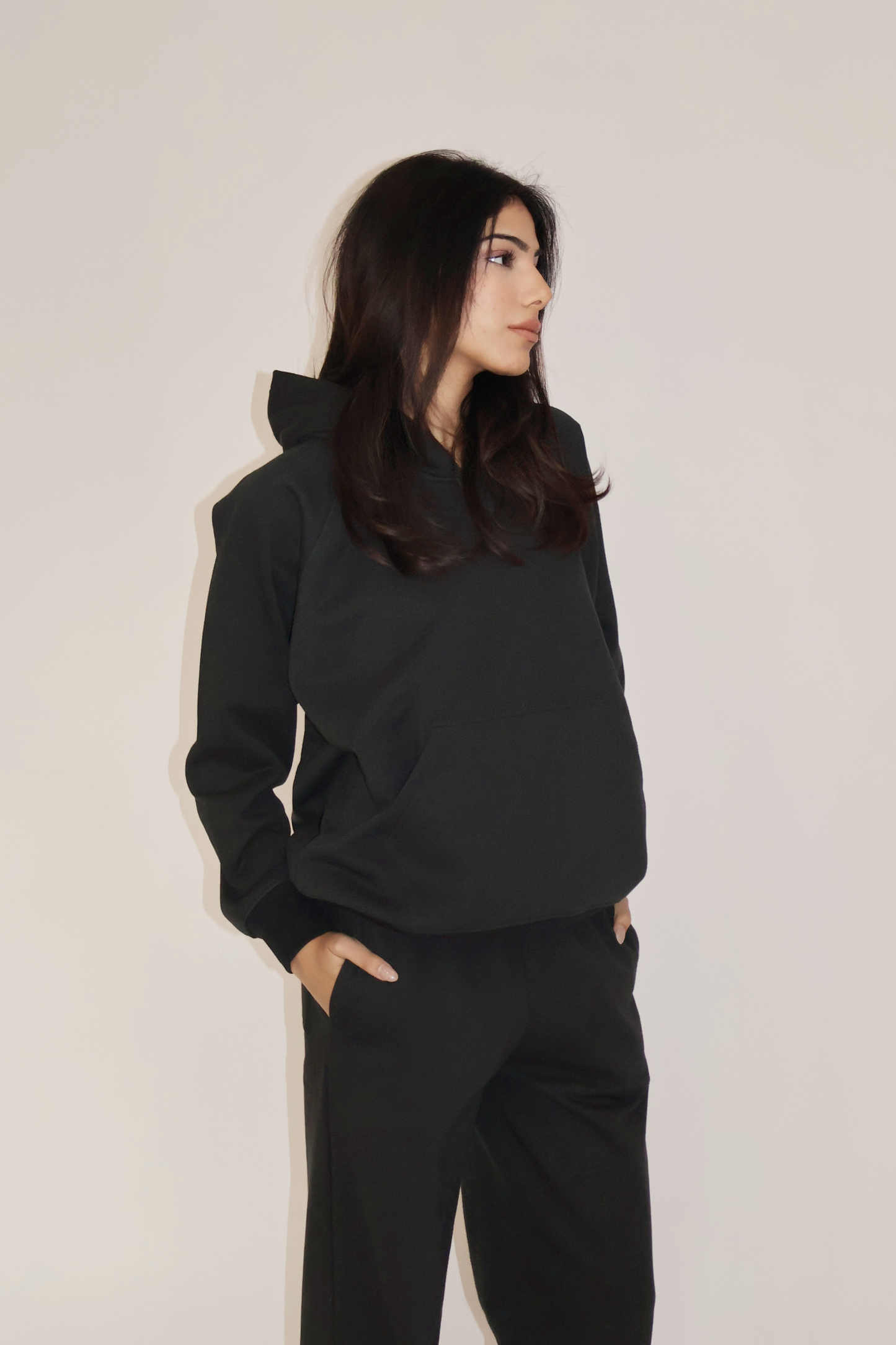 HOODIE CO-ORD SET - (Black)