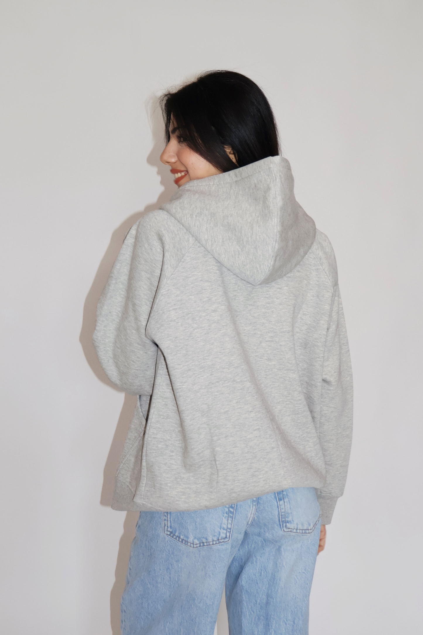 OVERSIZED HOODED ZIPPER (GREY)