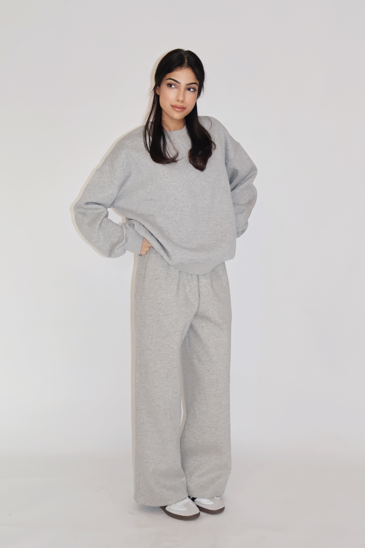 CREWNECK CO-ORD SET - (Gray)